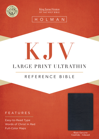 Full Download KJV Large Print UltraThin Reference Bible, Black Genuine Leather Indexed - Anonymous file in ePub