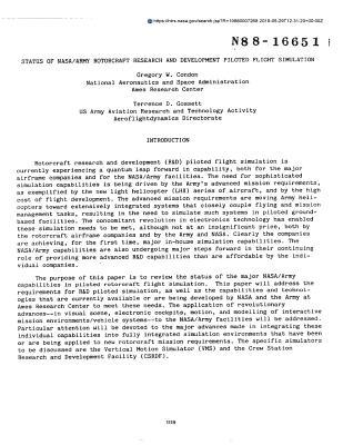 Read Status of Nasa/Army Rotorcraft Research and Development Piloted Flight Simulation - National Aeronautics and Space Administration file in PDF