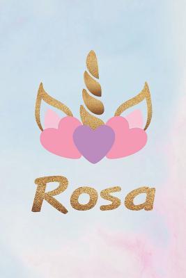 Download Rosa: Personalized First Name Unicorn Gift Birthday Girl Notebook Journal 104 Pages -  file in PDF