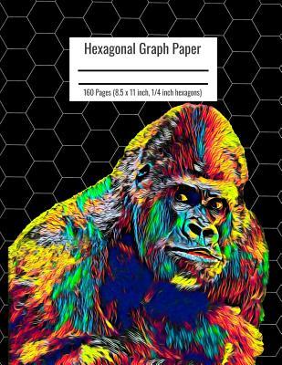 Download Hexagonal Graph Paper: Organic Chemistry & Biochemistry Notebook, Vibrant Gorilla Monkey Cover, 160 Pages (8.5 x 11 inch, 1/4 inch hexagons) - Nick Darker | ePub